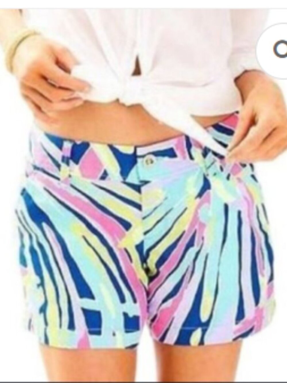 Lilly Pulitzer Indigo Sea Dreamin multicolored 5” Callahan shorts Sz 10